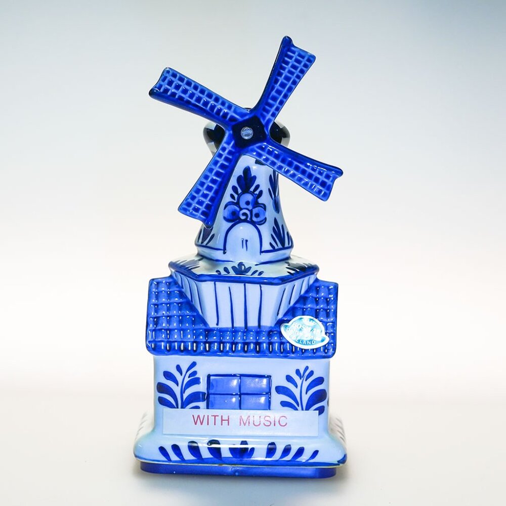 Vintage Bosman Delft Blue Porcelain Windmill Music Box - Picture 3 of 6